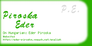 piroska eder business card